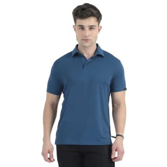Rare Rabbit Signature Polo T-shirt Blue